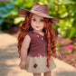 Cowgirl - 4 Piece 18 inch Doll Outfit - Cowgirl Hat, Skirt, Top and Cowgirl Boots - (Doll Not Included)