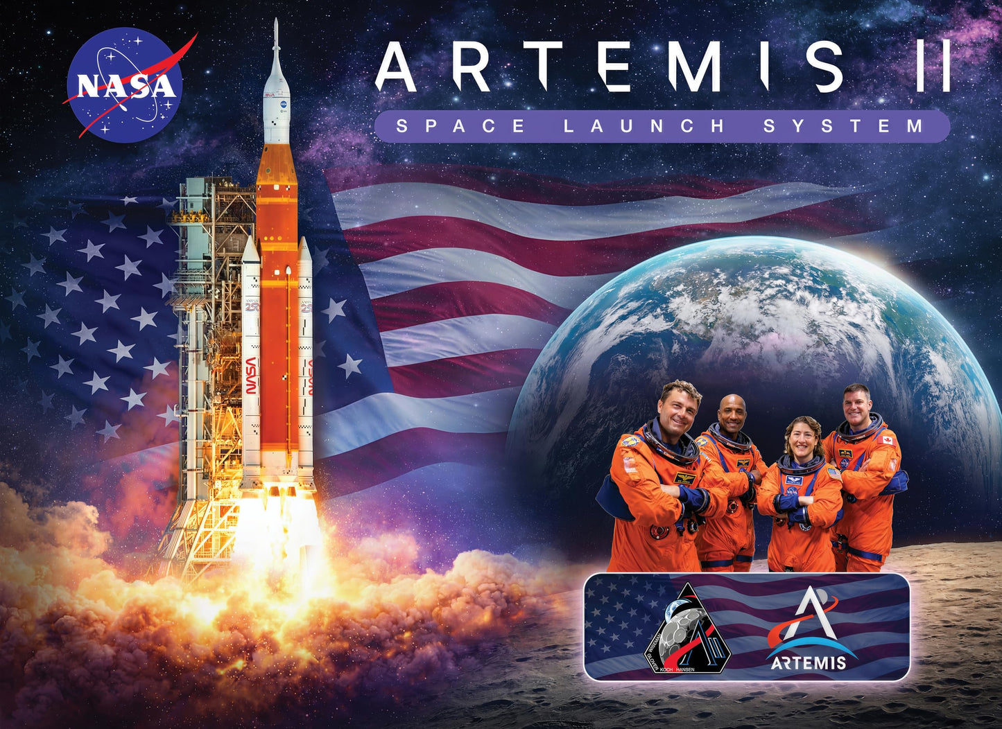 Masterpieces 500 Piece NASA Artemis II Jigsaw Puzzle for Adults and Families - Space Launch System - 19.25"x26.63"