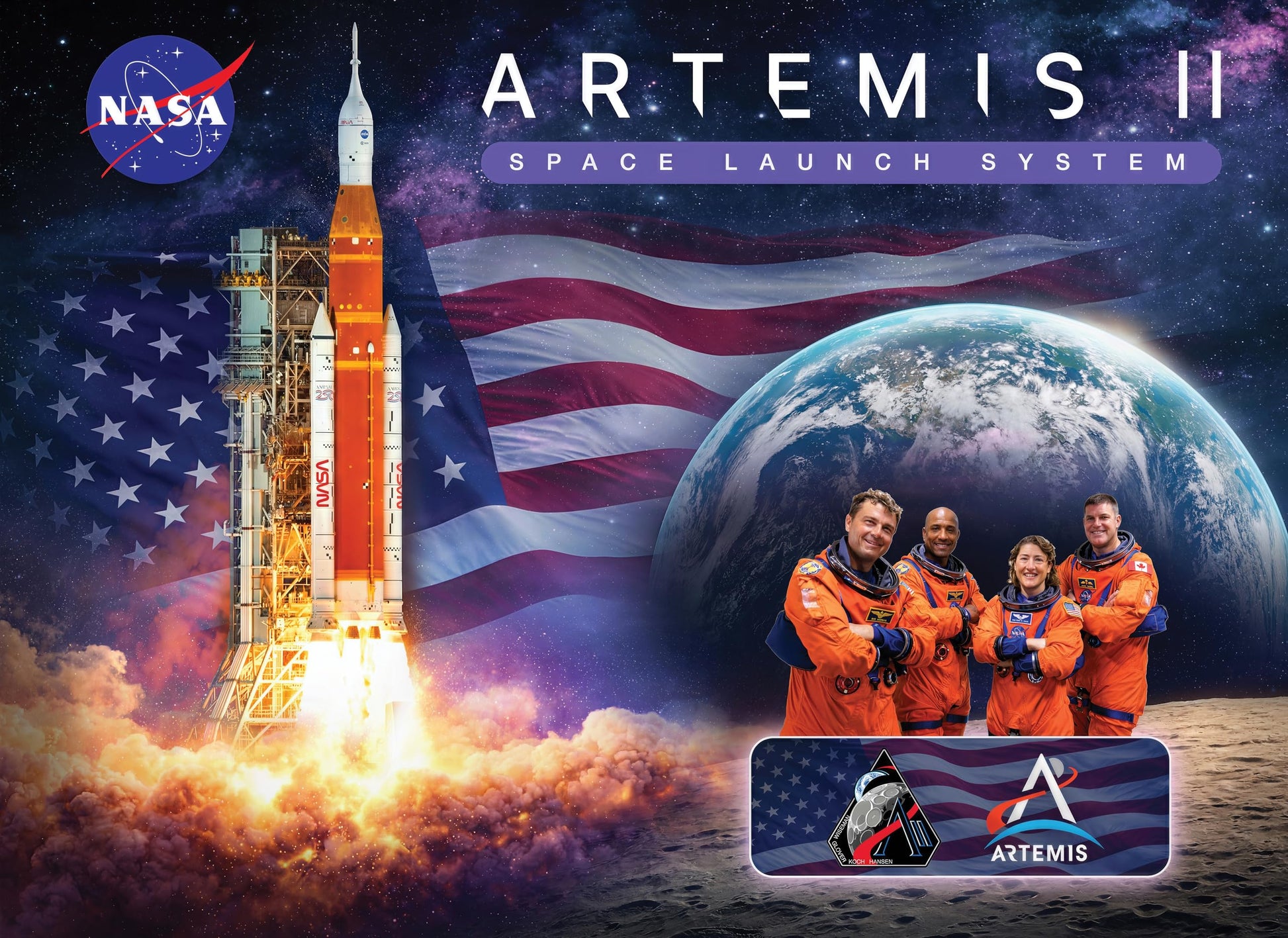 Masterpieces 500 Piece NASA Artemis II Jigsaw Puzzle for Adults and Families - Space Launch System - 19.25"x26.63"