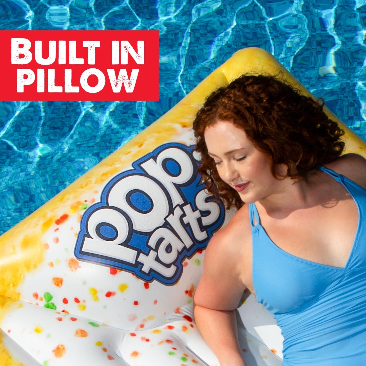 Pop-Tarts Pool Float, Extra Large Inflatable Snack Shaped Floatie, 5.5 Feet Tall