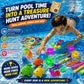 JoyX 35-Piece Glow Pool Diving Toys Set with LED Cubes, Goggles & Carry Bag