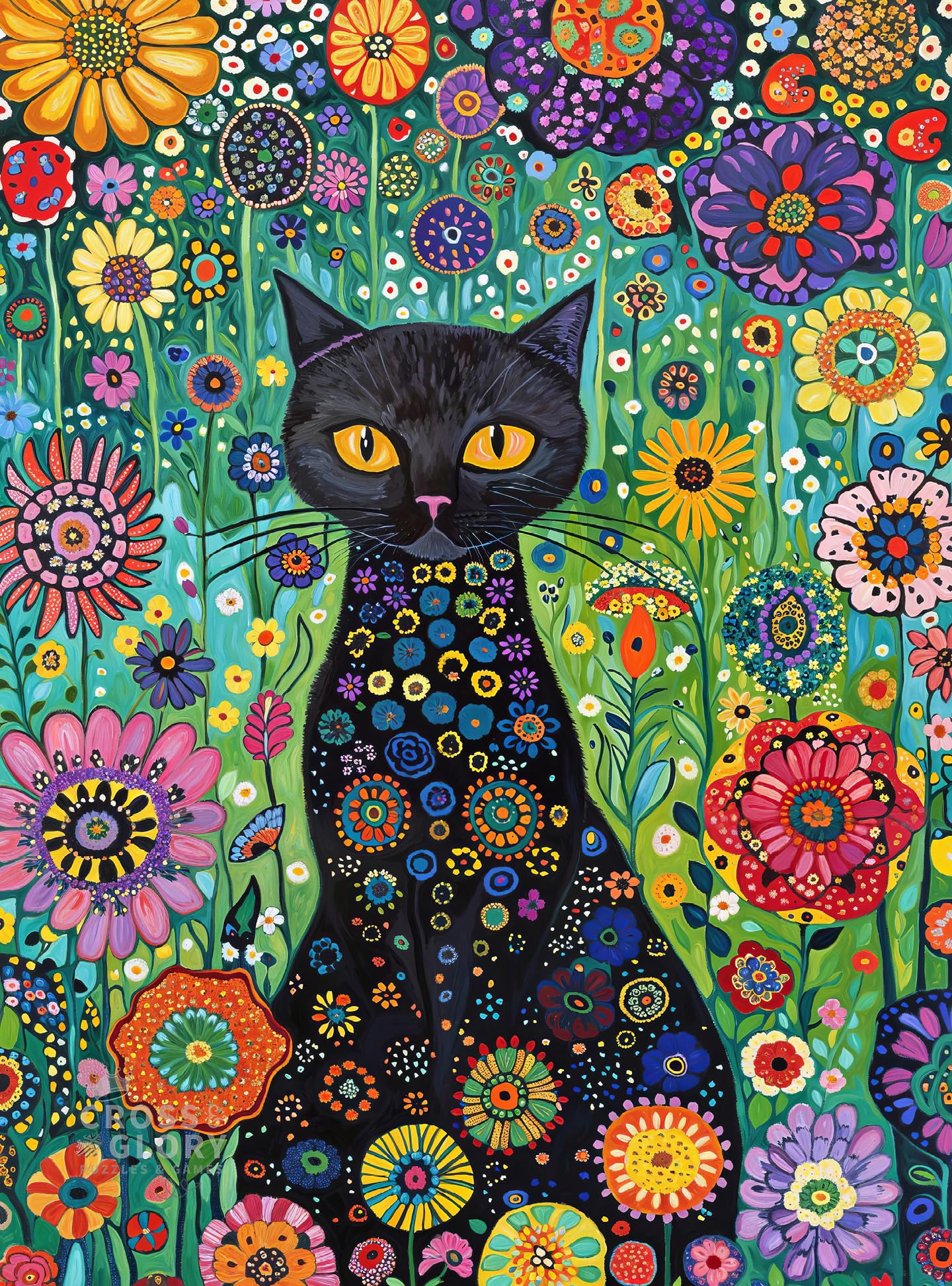 Cross & Glory | Jigsaw Puzzles for Adults | Petals and The Midnight Cat