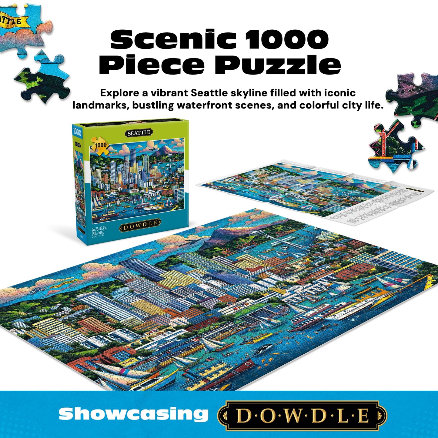 Buffalo Games - Eric Dowdle Seattle - 1000 Piece Jigsaw Puzzle for Adults