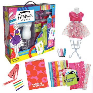 Creativity for Kids Designed by You Fashion Studio: DIY Fashion Designer Craft Kit for Girls, Dress Design Toy & Sewing Set for Kids, Gifts and Toys