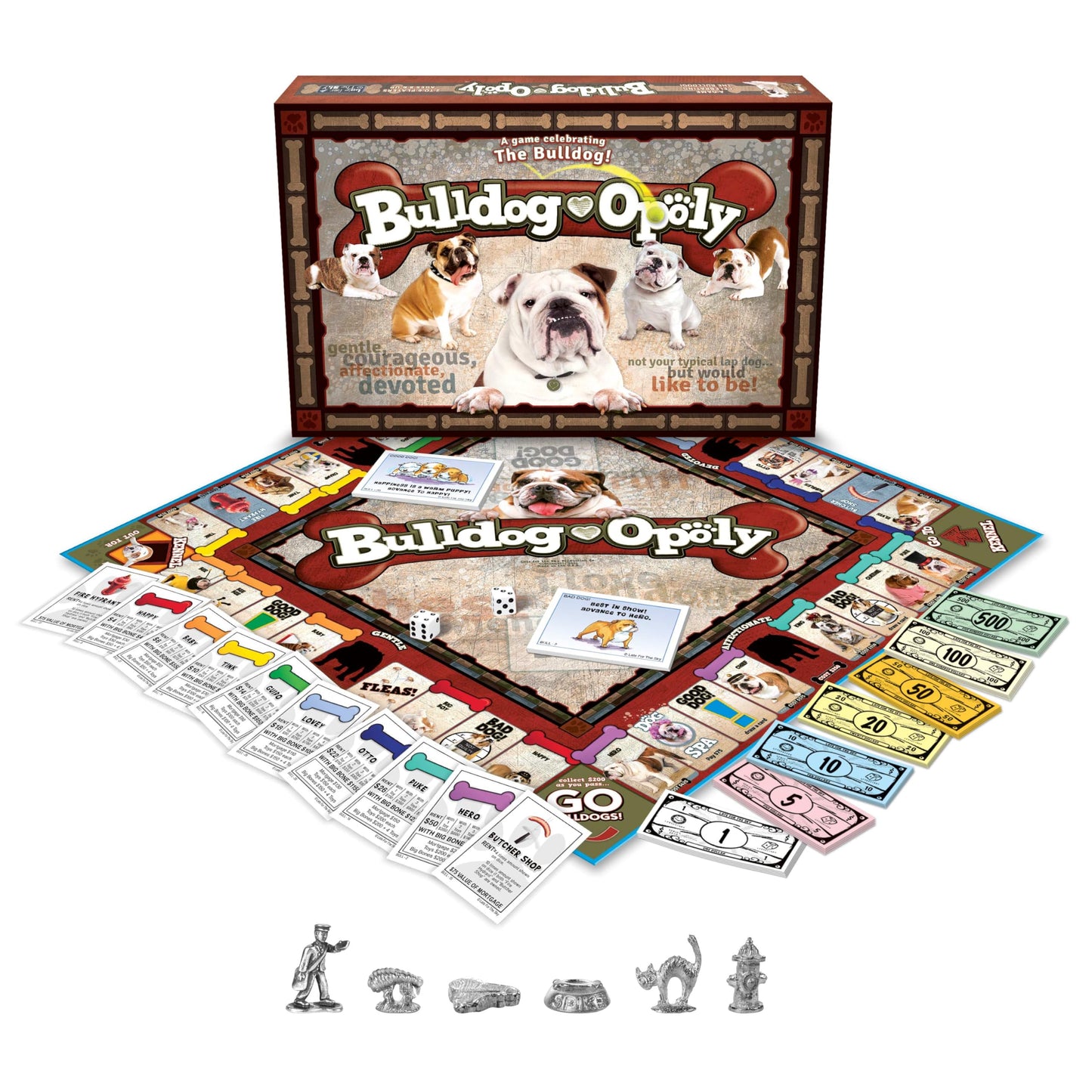 Late for The Sky Bulldog-Opoly Board Game - Bulldog Lovers Family Game, Property Trading Dog Theme, 2-6 Players, Ages 8+, Great Gift for Dog Owners