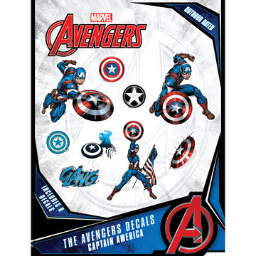 Marvel Captain America Vinyl Decals - Set of 9 Outdoor Rated Stickers for Car, Laptop, Computer, Water Bottle - Marvel Stickers for Kids and Adults