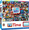 MasterPieces - 1000 Piece Jigsaw Puzzle, Nostalgic 60’s TV Shows Collage, Retro Entertainment Fun for Adults, Family, Kids, Non-Glare Finish, 19.25" x