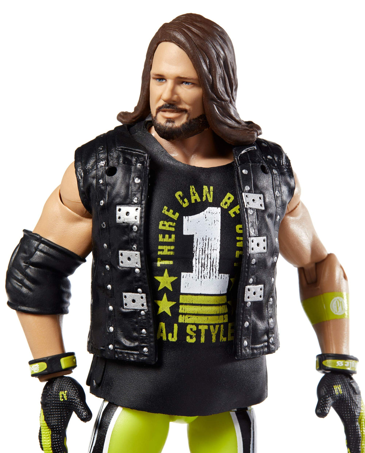 WWE AJ Styles Elite Series #74 Deluxe Action Figure with Realistic Facial Detailing, Iconic Ring Gear & Accessories