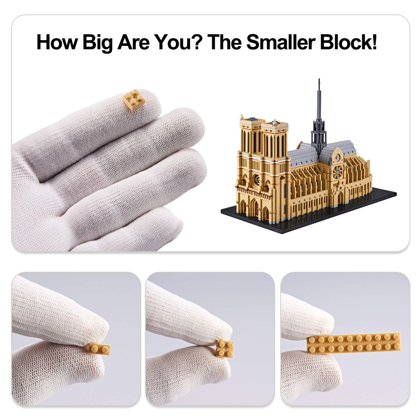 Notre Dame de Paris 7380 PCS Micro Building Blocks Set - Detailed Architectural Model Kit for Adults & Teens, Creative DIY Gift Idea, Miniature