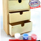 Matty's Toy Stop Design & Paint Your Own Wooden Jewelry Box Set with Mirror Jewelry Box, 3 Drawer Dresser, 4 Drawer Dresser, 3 Brushes & 9 Paints (3