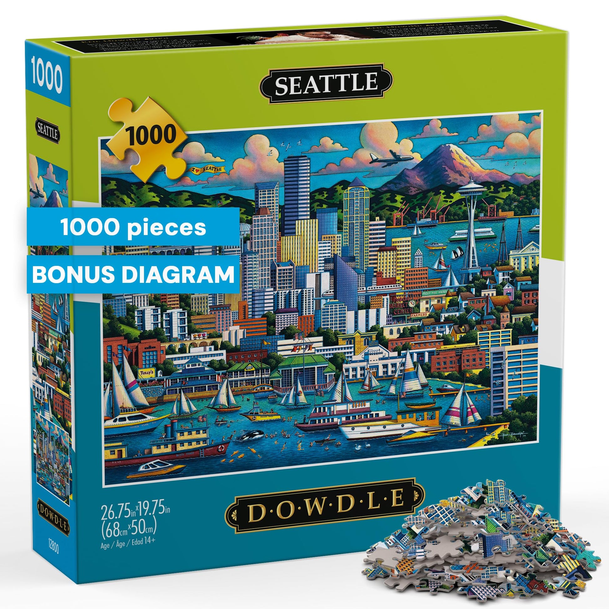Buffalo Games - Eric Dowdle Seattle - 1000 Piece Jigsaw Puzzle for Adults
