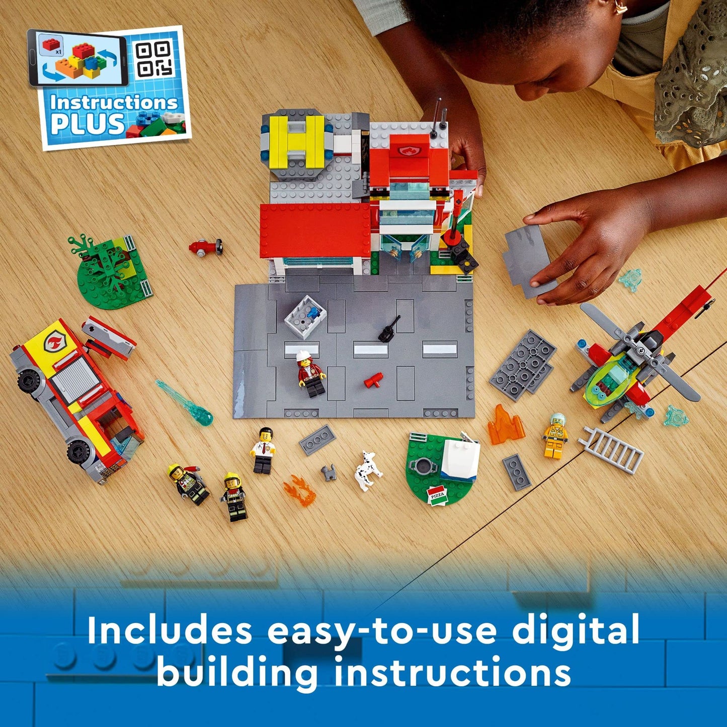 LEGO City Fire Station Set 60320 with Garage, Helicopter & Fire Engine Toys Plus Firefighter Minifigures, Emergency Vehicles Playset, Gifts for Kids