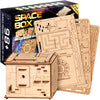ESC WELT Space Box 3D Game - 3-in-1 Wooden Brain Teaser - Gift Box Riddle - Puzzle for Children and Adults - Mind Challenge - Escape Room