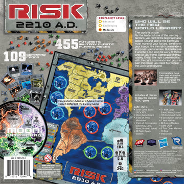 Renegade Game Studios Risk 2210 A.D. Board Game - Strategy, Mechs, Commanders, Moon & Underwater, Ages 10+, 2-5 Players