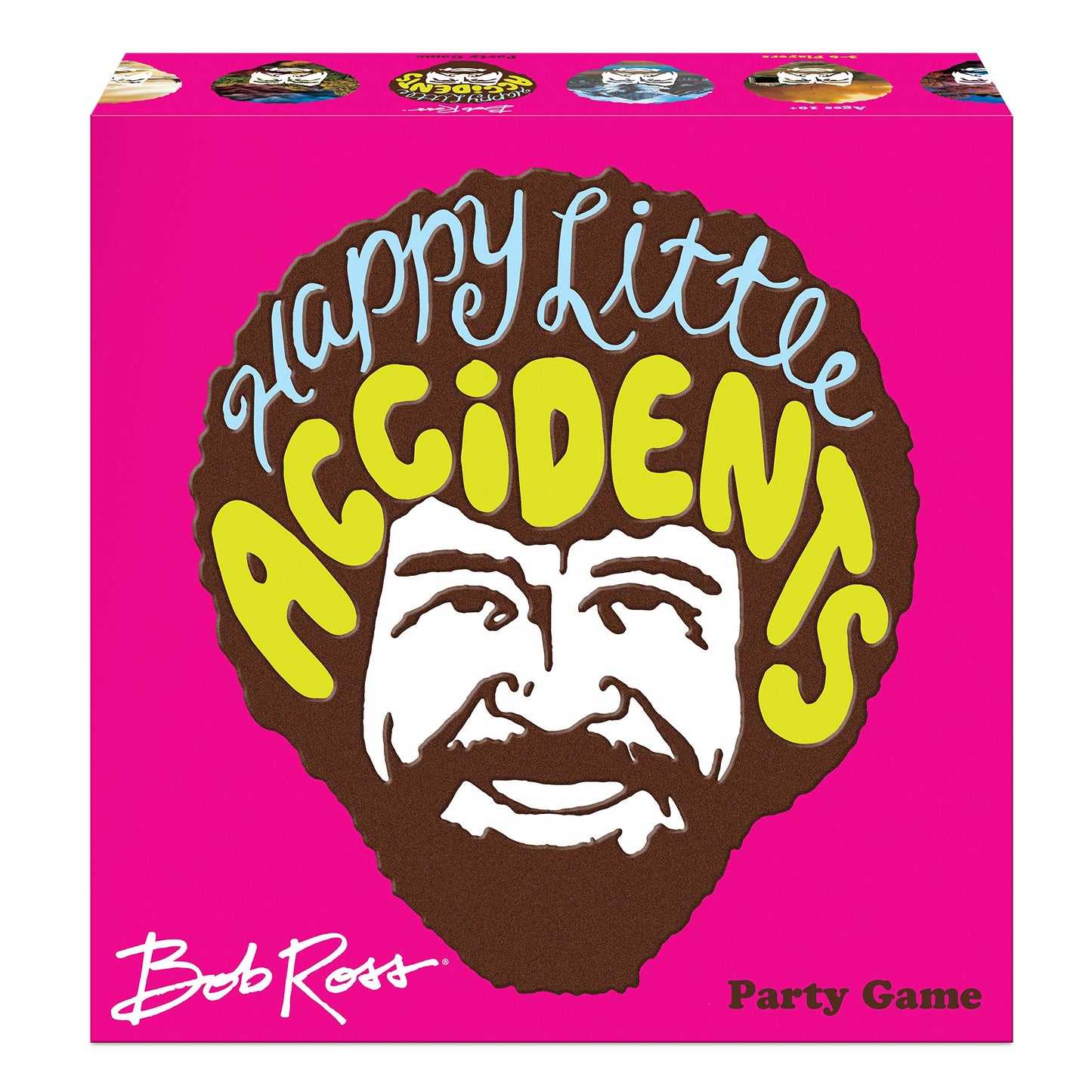 Big G Creative: Bob Ross Happy Little Accidents Game, Social Party Game for Friends and Family, 15 Minute Play Time, for 3 to 6 Players, Ages 10