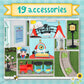 Honey Bee Acres Thistlestop Train Station, Complete Set with Miniature Doll Figure, 19 Pieces