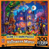 MasterPieces 300 Piece EZ Grip Jigsaw Puzzle - Glow in the Dark - Halloween Manor - 18"x24"