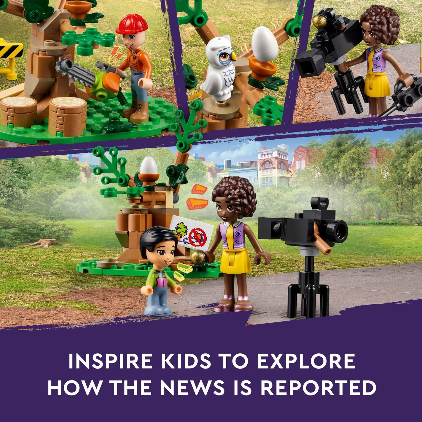 LEGO Friends Newsroom Van 41749 Building Toy Set, Creative Fun for Ages 6+, Includes Accessories So Kids Can Pretend to Film and Report The News,