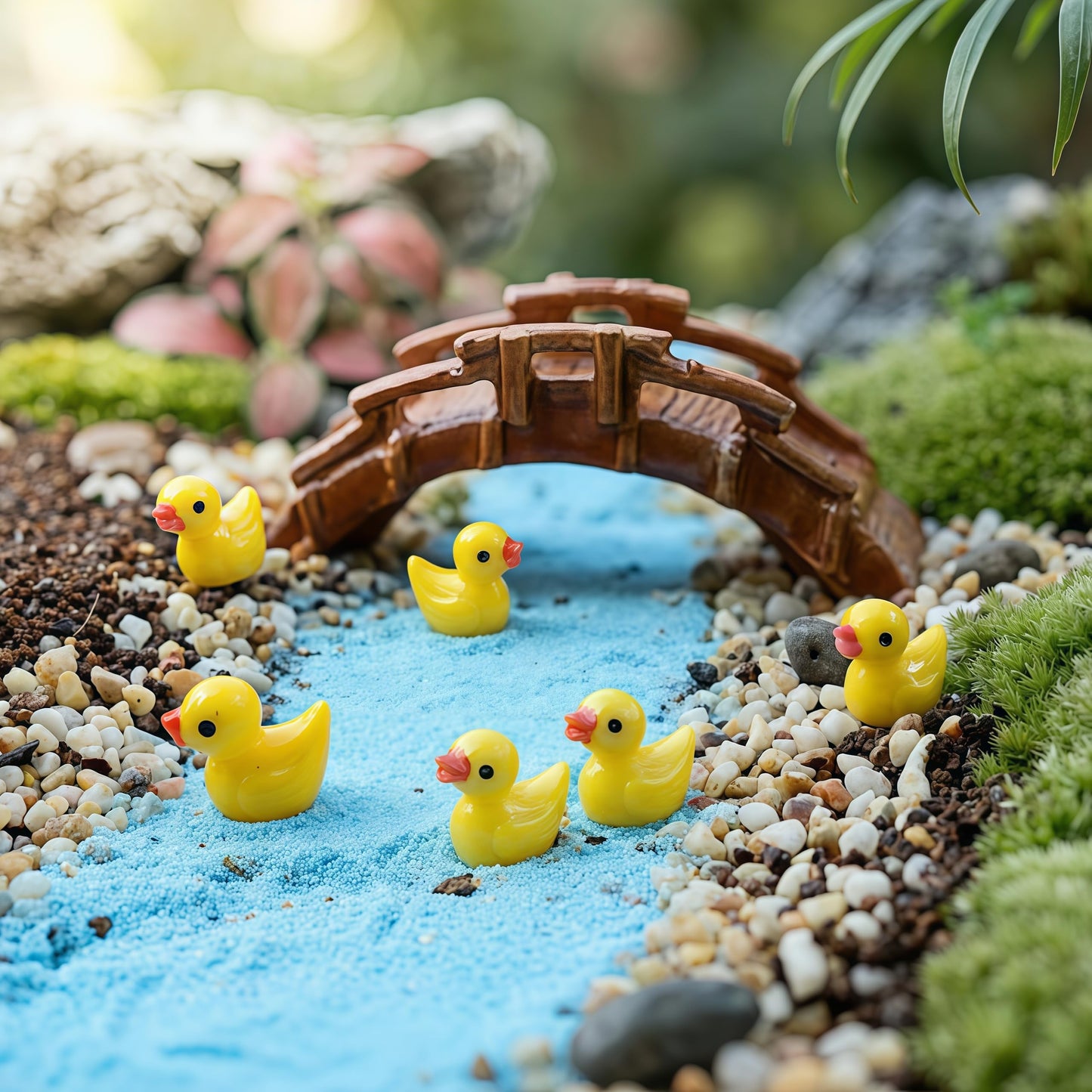 EMiEN 25PCS Little Yellow Mini Duck,Duckling Miniature Ornament Decoration Garden,Nice Decoration Accessories.