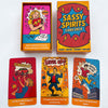 DPEHAKMK Sassy Spirits Oracle Deck, 78 Funny and Brutally Honest Pop Art Cards for Real Talk Readings, Bold Comic-Style Oracle Deck with Sass, Humor