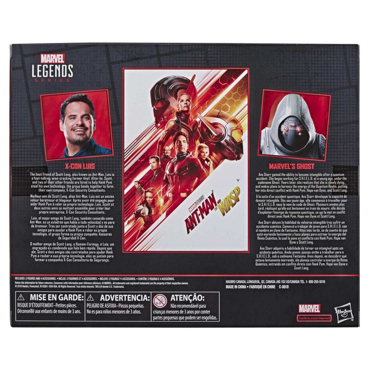 Marvel Legends Series Ant-Man & The Wasp 6"-Scale Movie-Inspired X-Con Luis & Marvel’s Ghost Collectible Action Figure 2 Pack