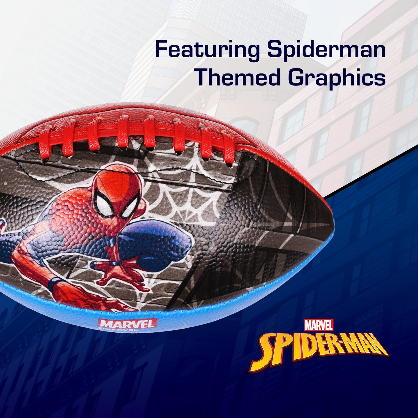 Marvel Avengers Spider-Man Youth Football, Small Mini Peewee Futbol for Kids, Size 5, Red