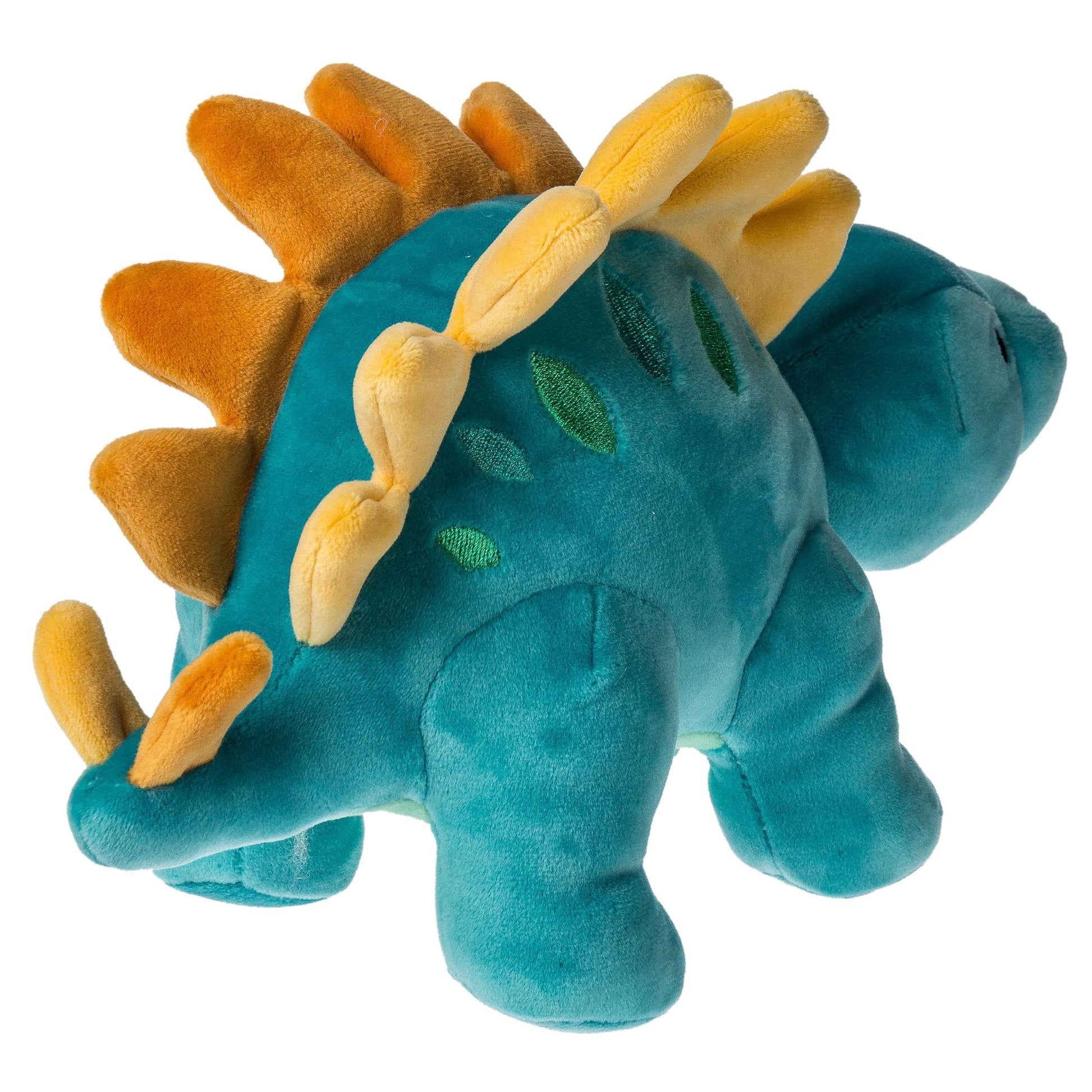 Mary Meyer Stuffed Animal Smootheez Pillow-Soft Toy, 10-Inches, Blue Stegosaurus Dinosaur