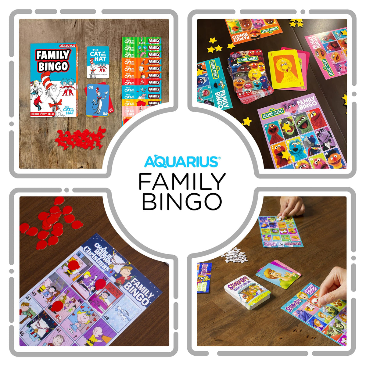 Aquarius Cat in the Hat Family Bingo Game - Officially Licensed Dr Seuss Party Game for Kids and Adults Ages 8+, 2-18 Players - Classroom Gift