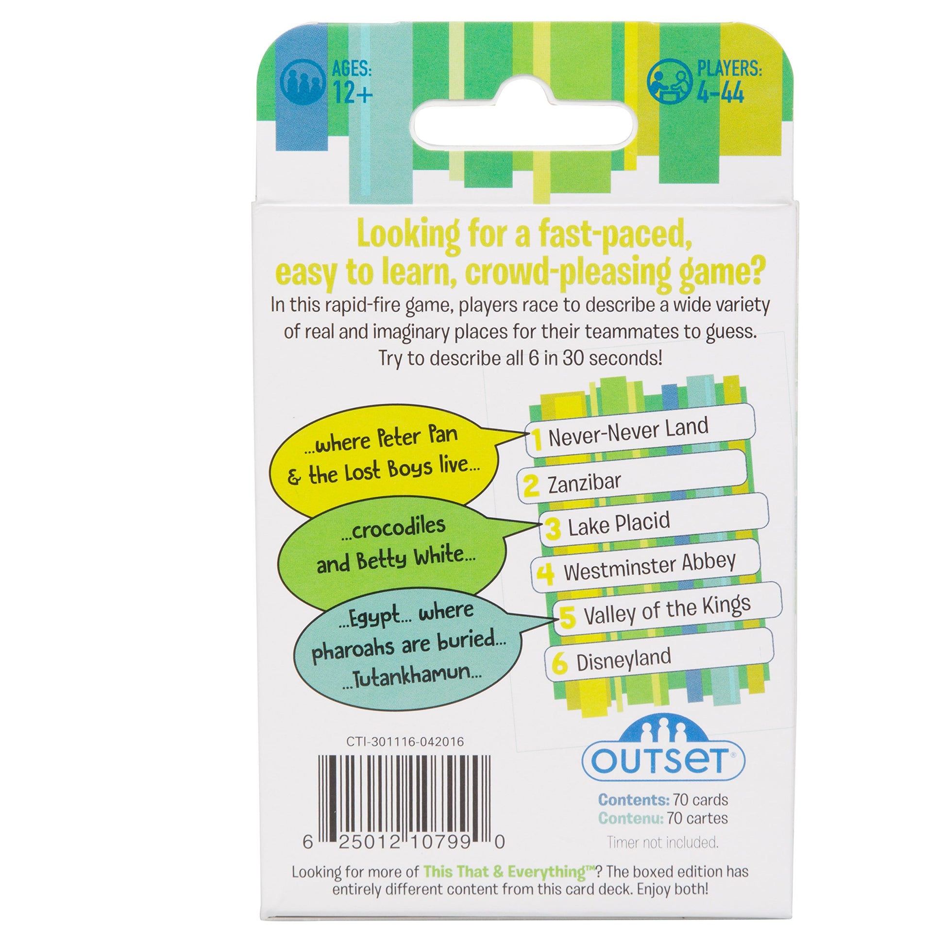Outset Media This That and Everything: Places - Travel Sized Trivia Party Game for 4 or More Players Ages 12 and up