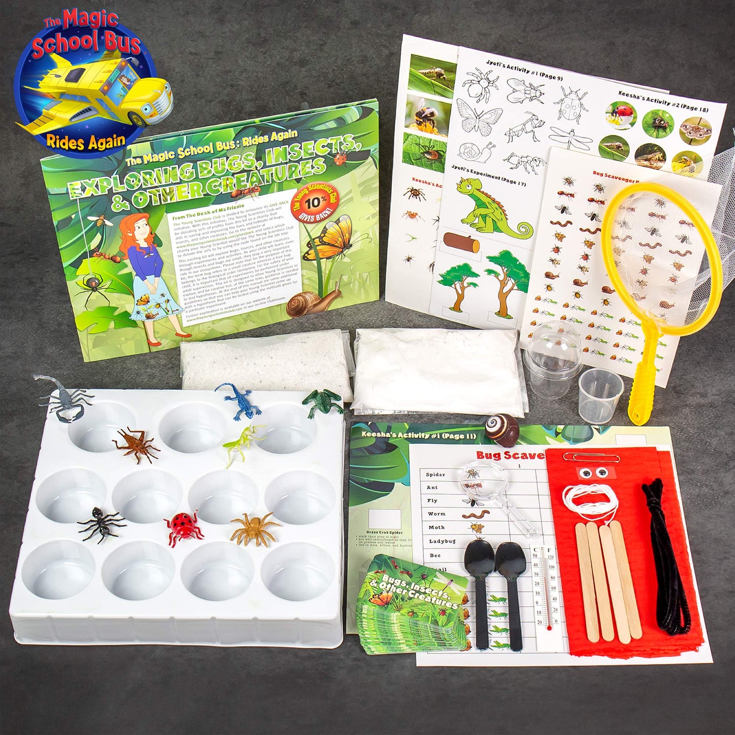 The Magic School Bus Exploring Bugs, Insects & Creatures, at-Home STEM Kits for Kids Age 5 and Up, Insect Kits for Young Scientists, DIY Bug House