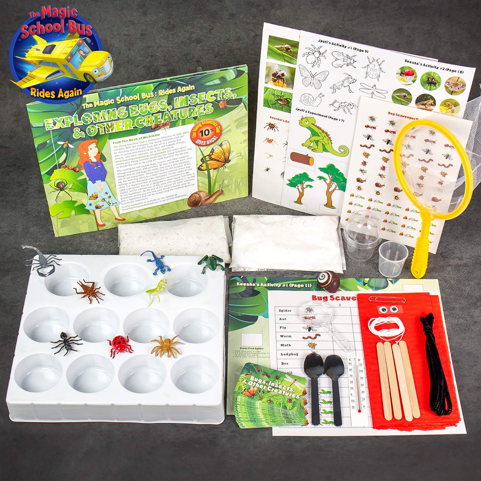 The Magic School Bus Exploring Bugs, Insects & Creatures, at-Home STEM Kits for Kids Age 5 and Up, Insect Kits for Young Scientists, DIY Bug House