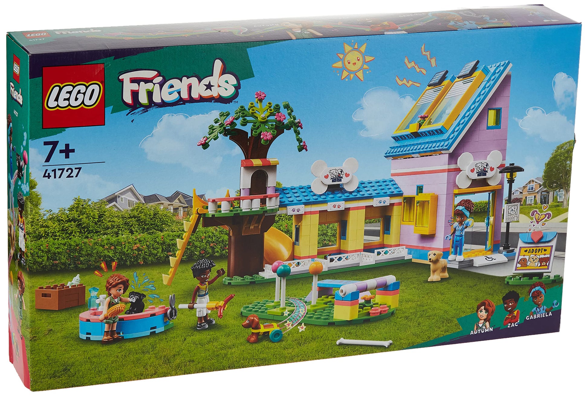Lego Friends Dog Rescue Center 41727, Pet Animal Playset for Kids Ages 7 Plus Years Old with 2023 Series Characters Autumn and Zac Mini-Dolls, Toy Vet