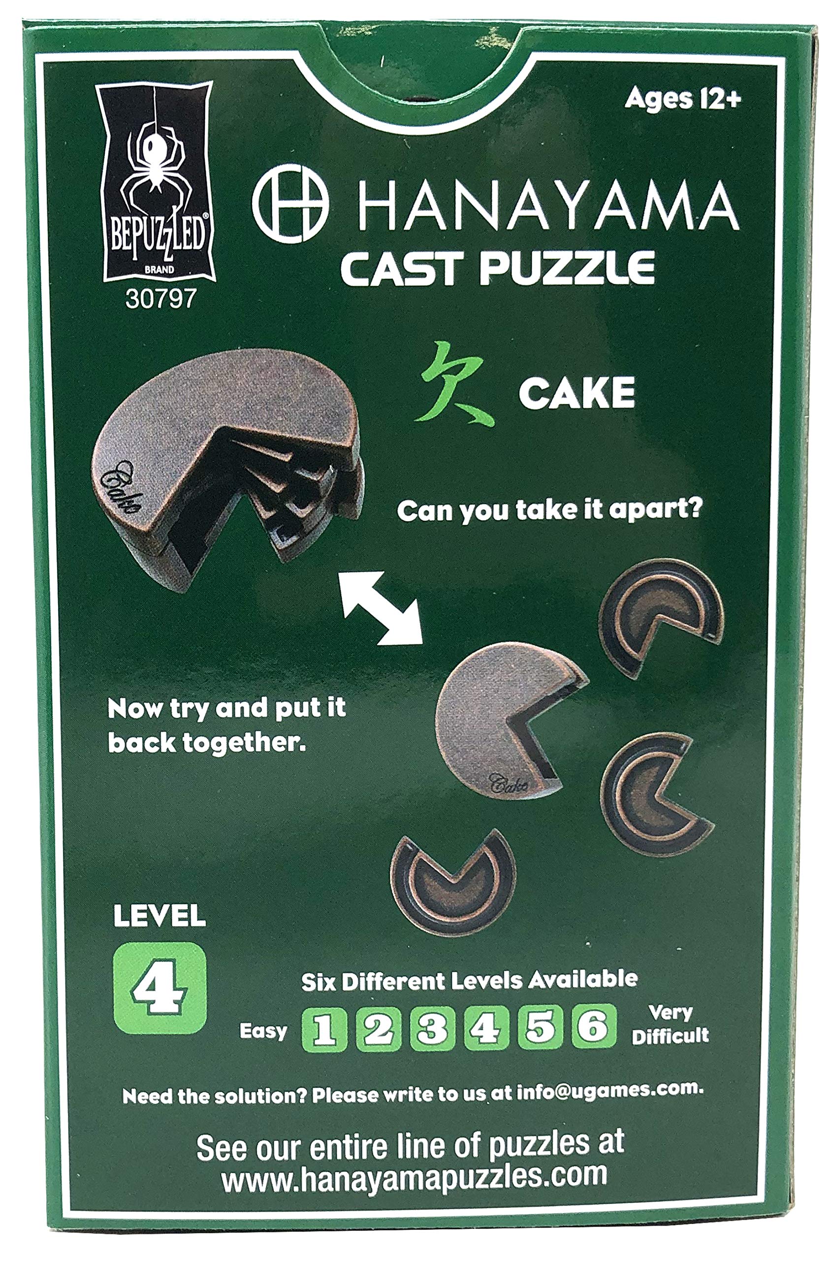 CAKE Hanayama Cast Metal Brain Teaser Puzzle _ New 2017 Design _ Level 4 Difficulty Rating