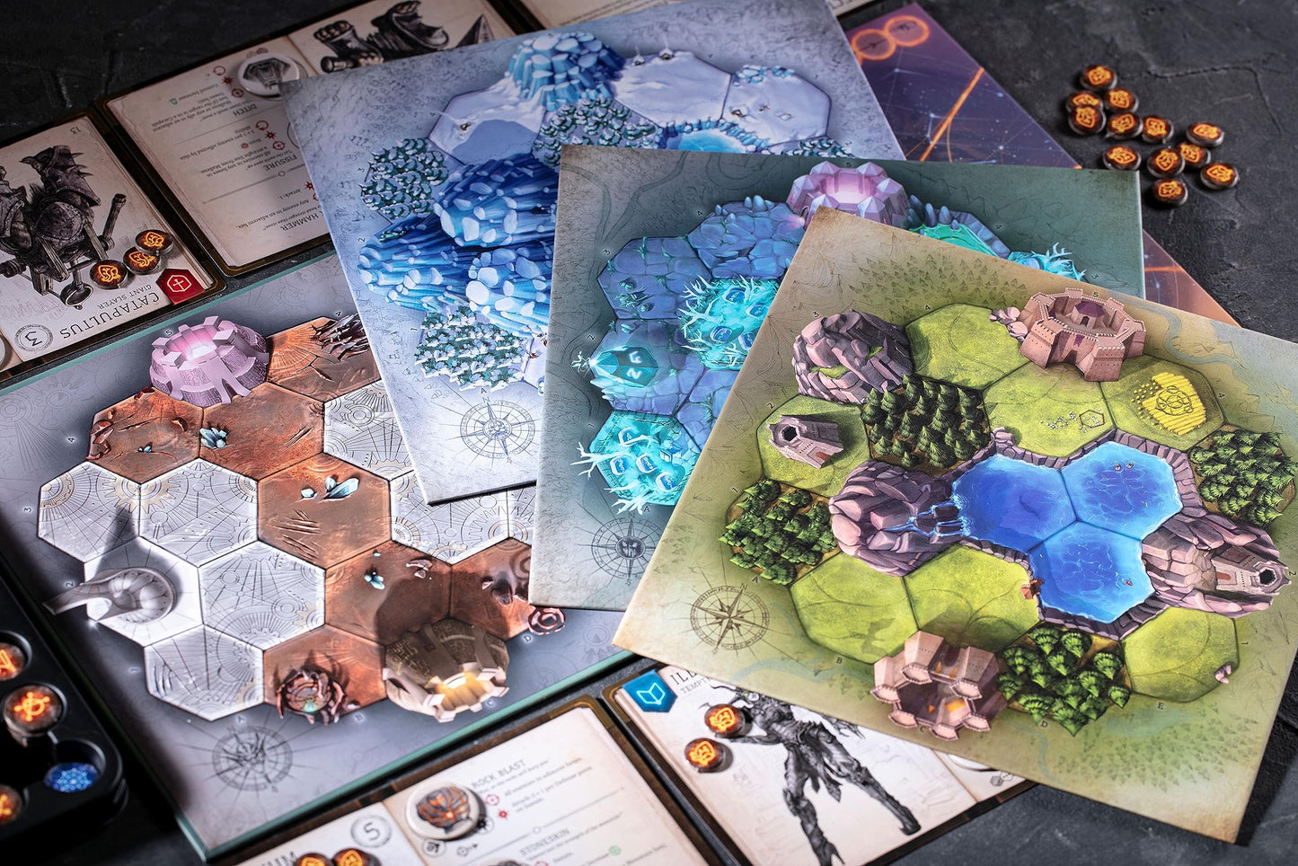 CrowD Games | Bestiary of Sigillum Board Game | 1/2/4 Players | Ages 14 and up | Fantasy | Area Majority | Tabletop MOBA | Game for Adults | Average