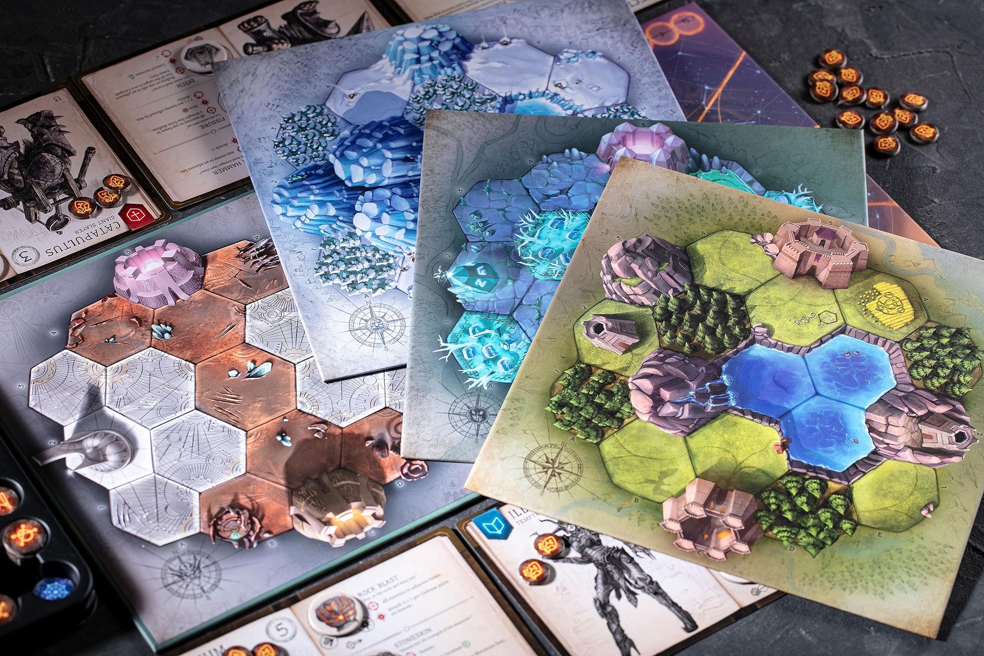 CrowD Games | Bestiary of Sigillum Board Game | 1/2/4 Players | Ages 14 and up | Fantasy | Area Majority | Tabletop MOBA | Game for Adults | Average