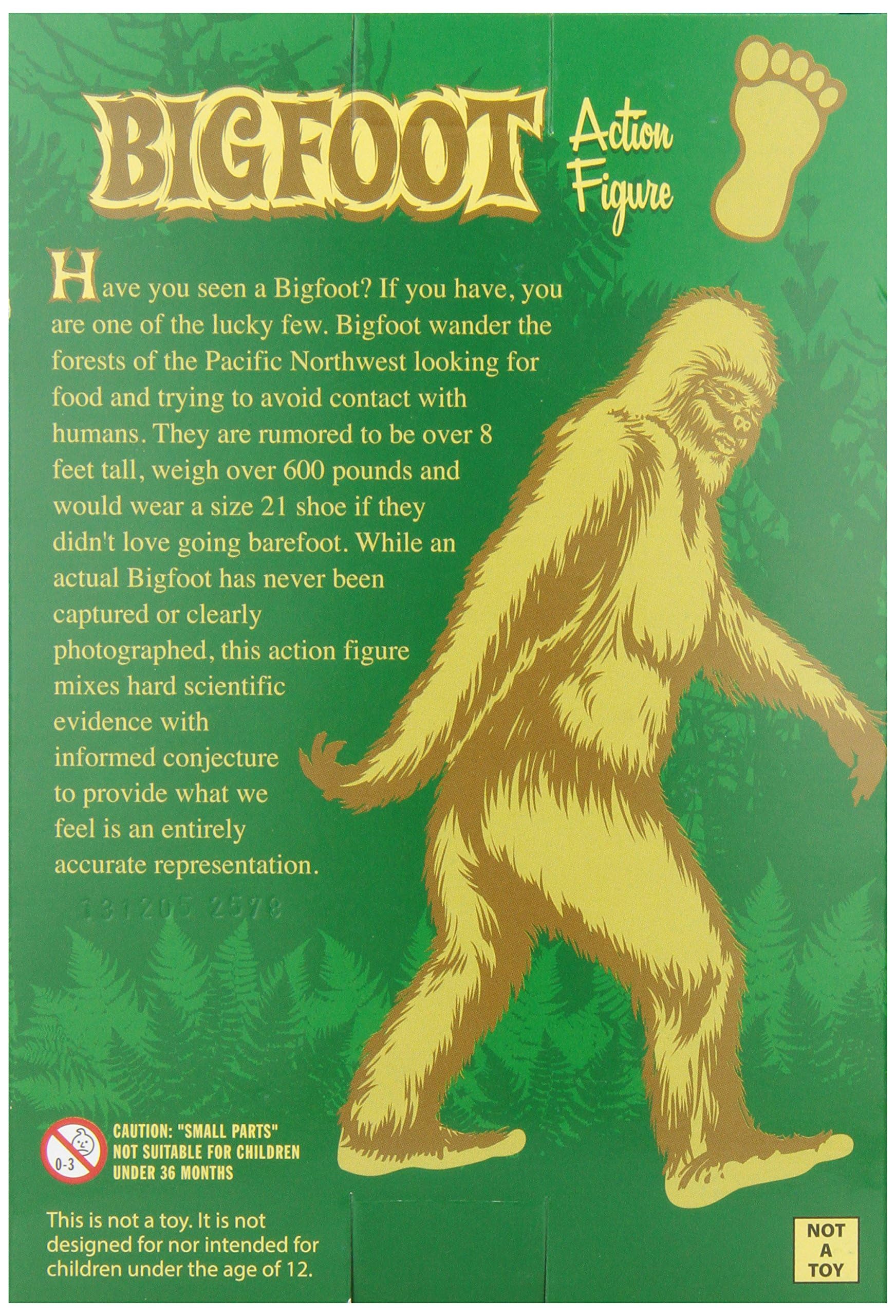 Archie Mcphee Bigfoot Action Figure Brown, Standard