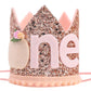 Little Pumpkin First Birthday Crown - Pumpkin Theme Birthday Decorations for Baby Girls, Floral Pumpkin 1st Birthday Crown, Birthday Tiara, Baby Girls