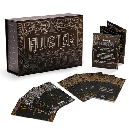 FLUSTER Creations | Ice Breakers and Deep Conversation Cards for Adults (120 Cards) | Conversation Starter Social Card Game | Ages 14+ | 2-6 Players