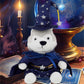 DolliBu Wizard Stuffed Animal Dress Up Set - Cute Teddy Bear Wizard Costume with Blue Cape and Hat with Silver Stars - Large for 8 to 10 Inch Plush
