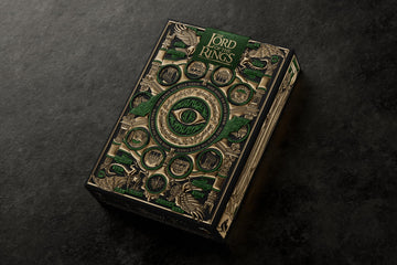 theory11 Lord of the Rings Playing Cards - Green and Gold Middle Earth Poker Deck with Custom Fantasy Artwork, Magic, Cardistry, Game Night Gift
