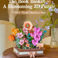 ROBOTIME 3D Wooden Blooming Book Garden DIY Kit, Flowers Building Set, Adult Creative Craft & Home Decor Puzzle, Unique Gift for Women, Mom
