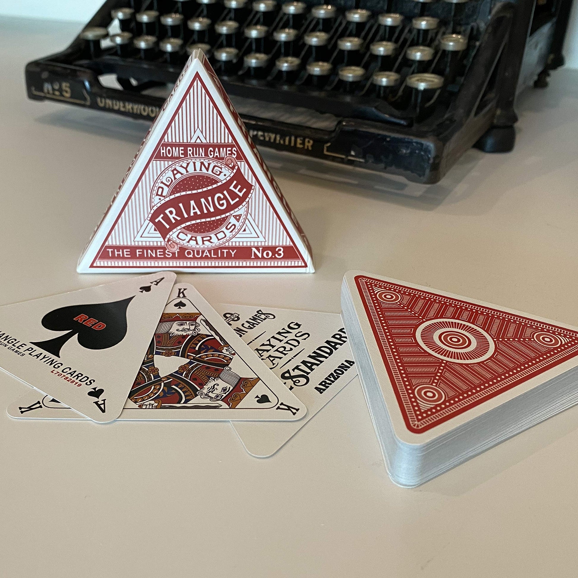 Home Run Games Triangle Playing Cards, Red