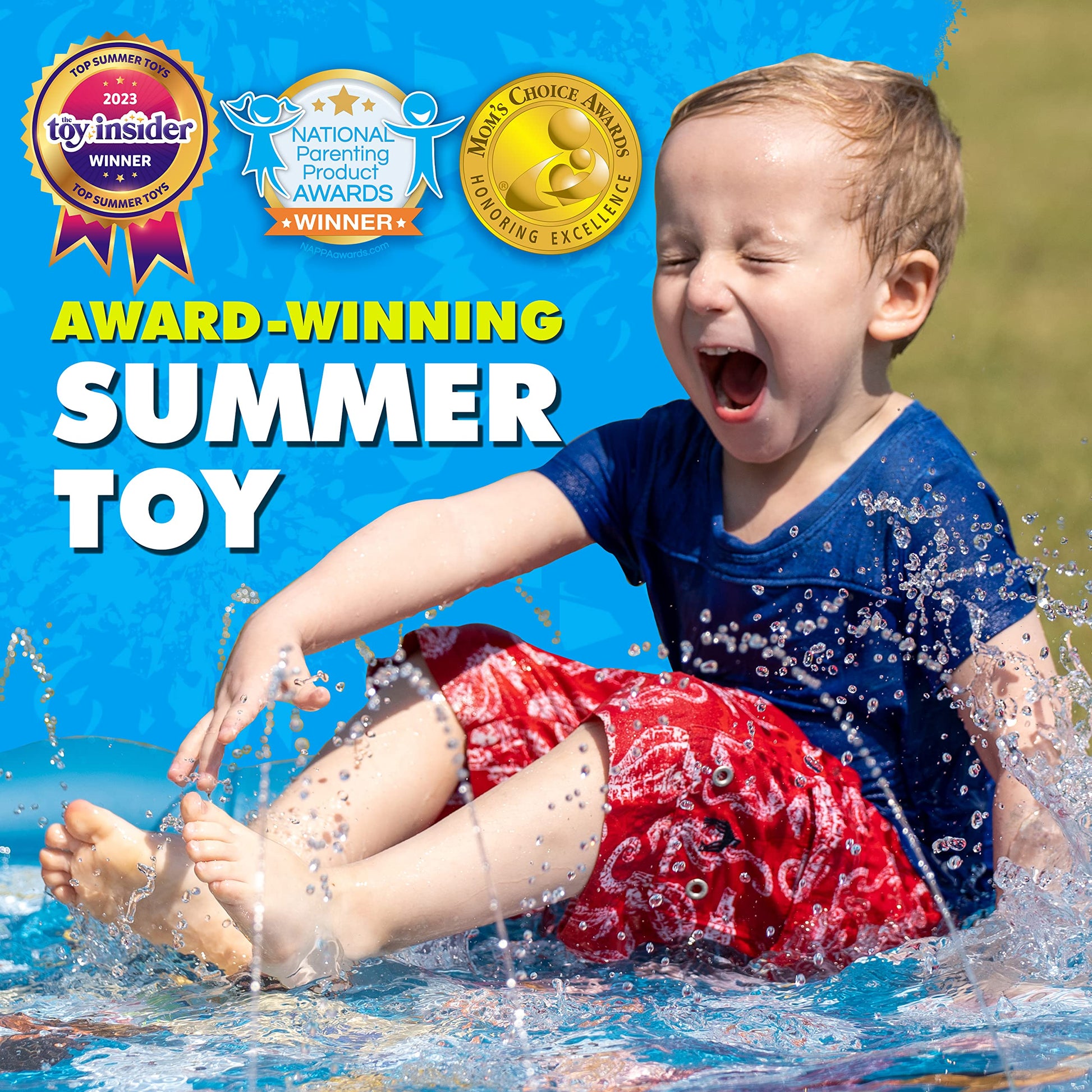 SplashEZ 3-in-1 Splash Pad, Sprinkler for Kids & Baby Pool for Learning