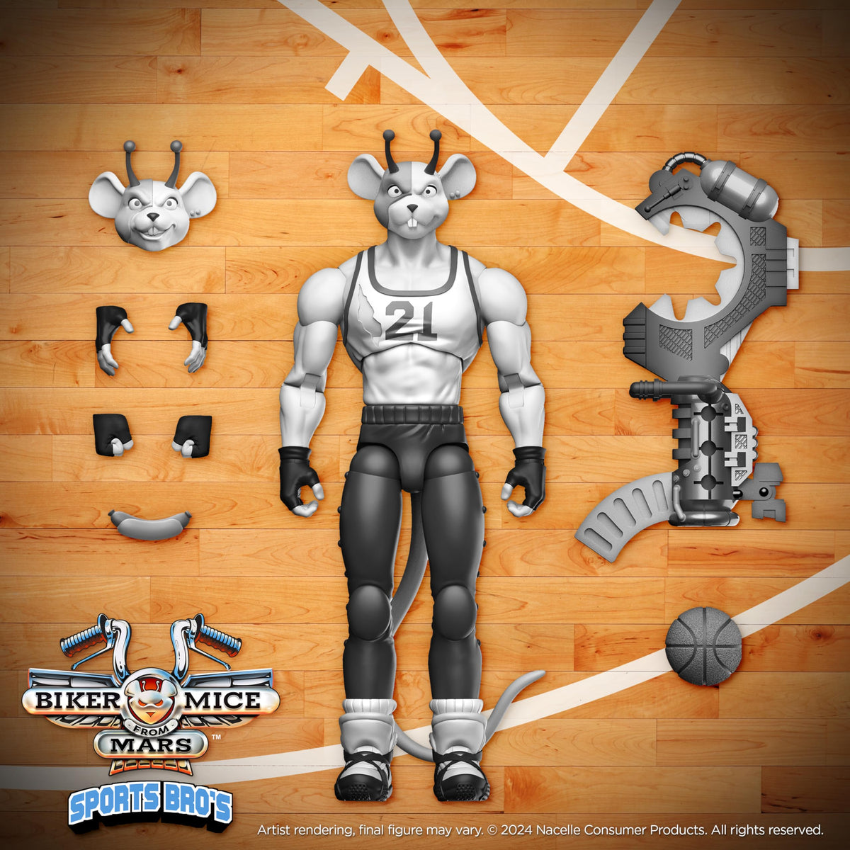 Biker Mice from Mars: The Sports Bro’s Vinnie (Black & White) Previews Exclusive Action Figure