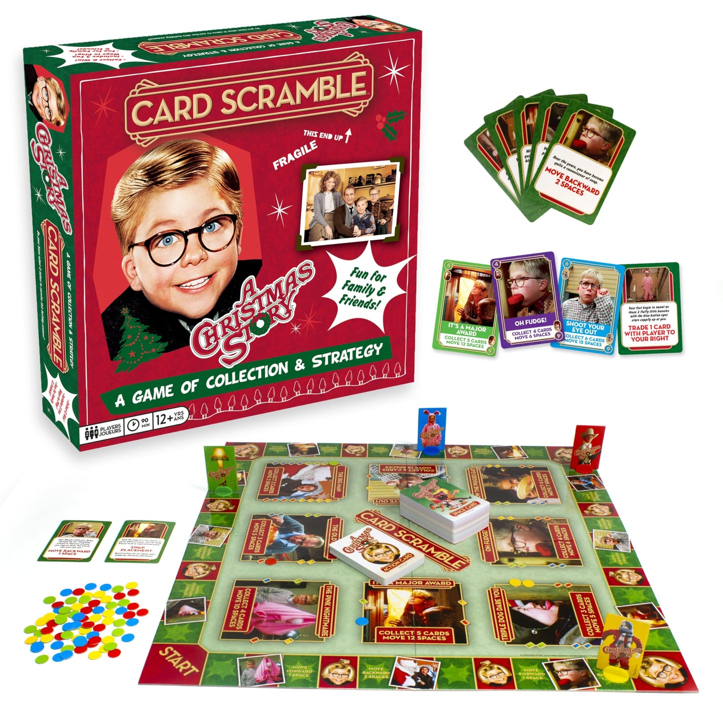 AQUARIUS A Christmas Story Card Scramble Board Game - Fun Family Party Game for Kids, Teens & Adults - Entertaining Game Night Gift - Officially