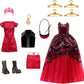Mattel Disney Descendants: The Rise of Red Closet Playset with Exclusive Doll Clothes & Accessories, Red’s Rise & Rebel Toy Closet