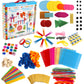 Kid Made Modern My First Arts & Crafts Set for Kids Ages 3 4 5 6 7 8+ - Ideal Preschool Craft Kits for Boys & Girls Toddler - 200+ Pieces Bulk Craft