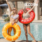 Sloosh 4 Pack Inflatable Pool Floats Fruit Tube Rings, Fruit Swim Tubes, Pool Floaties Toys, Beach Swimming Party Toys for Kids and Adults (Fruit)
