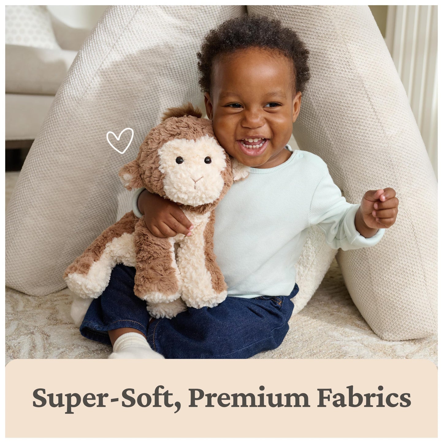 GUND Cozys Collection Monkey Plush, Monkey Stuffed Animal for Ages 0 and Up, Brown, 10”