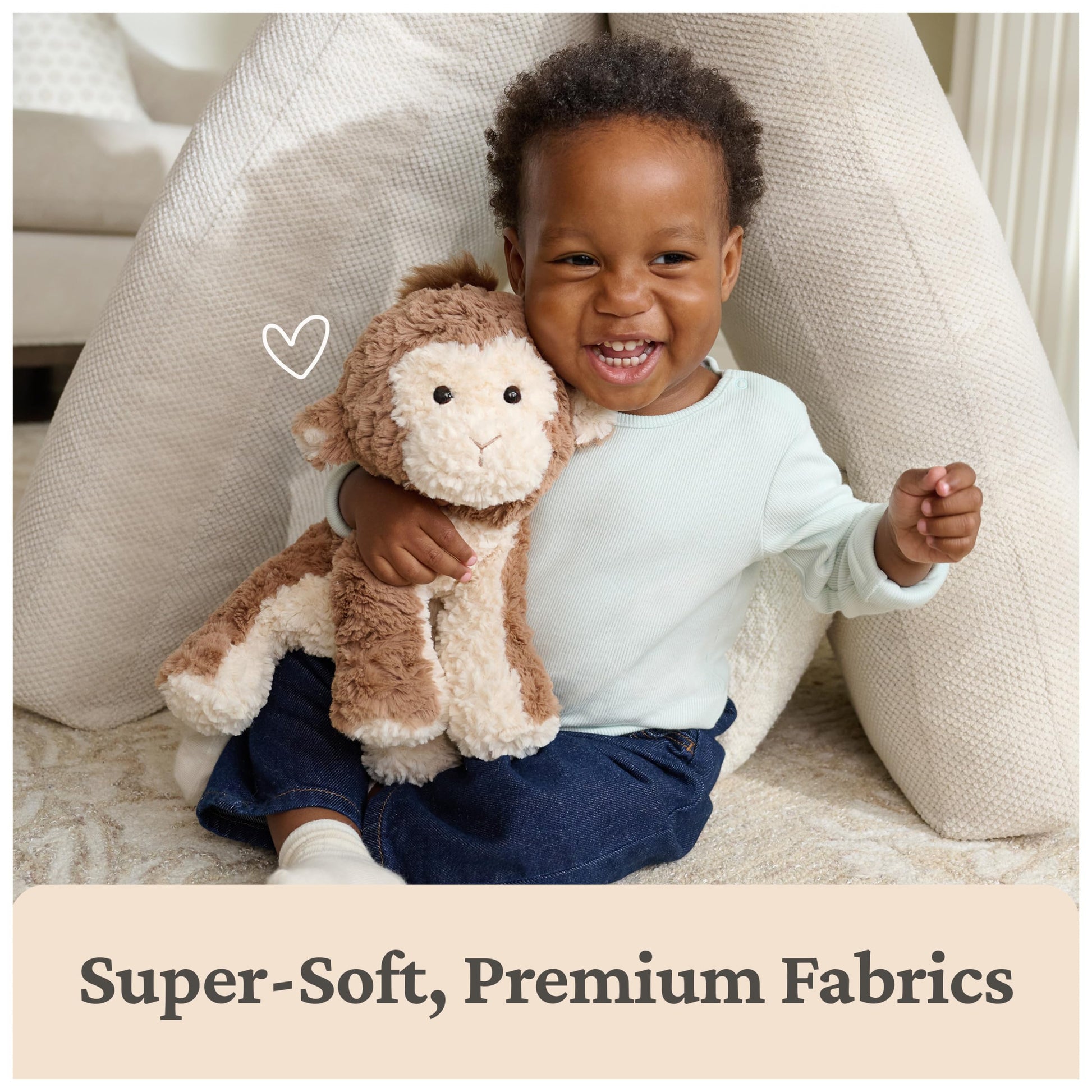 GUND Cozys Collection Monkey Plush, Monkey Stuffed Animal for Ages 0 and Up, Brown, 10”
